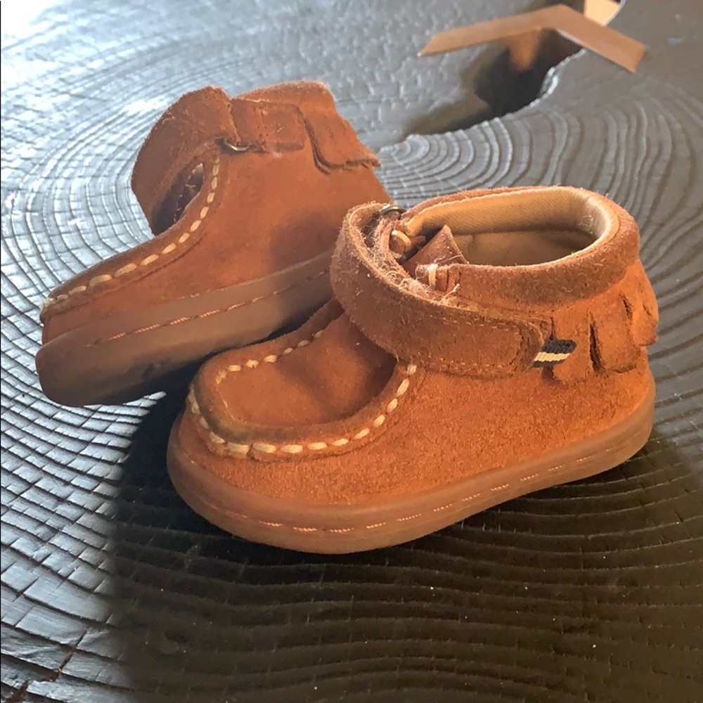 Hanna Andersson Haskell Wallabees leather booties